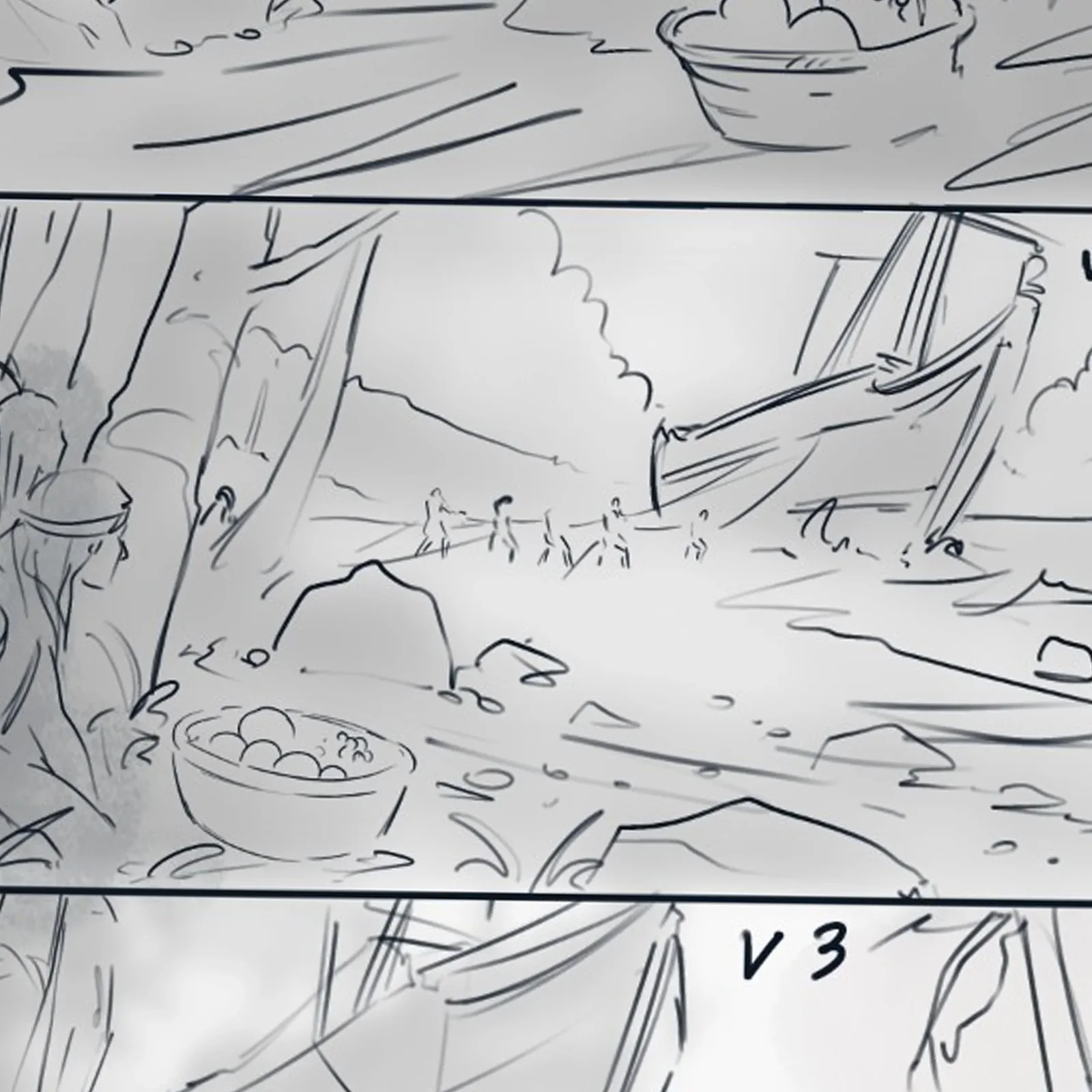 American Kingdoms development storyboards and concept sketches
